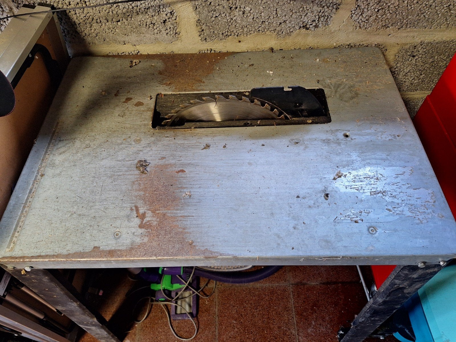 tafelzaag voor hout, Doe-het-zelf en Bouw, Ophalen, Gebruikt, Afkortzaag, 30 tot 70 mm