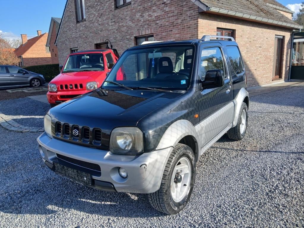 suzuki jimny #4x4# 1300cc benzine !!reeds gekeurd!! airco, 4 zetels, Zwart, Leder en Stof, Bedrijf