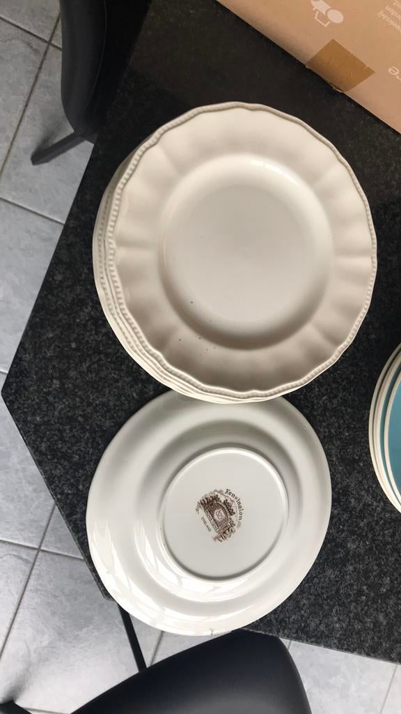 6 platte borden Kensington iron stone, Antiek en Kunst, Ophalen of Verzenden