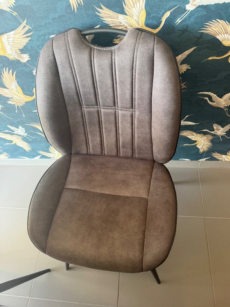 Chaises de salle à manger en tissu, Gris, Tissus anthracite, Comme neuf, Enlèvement