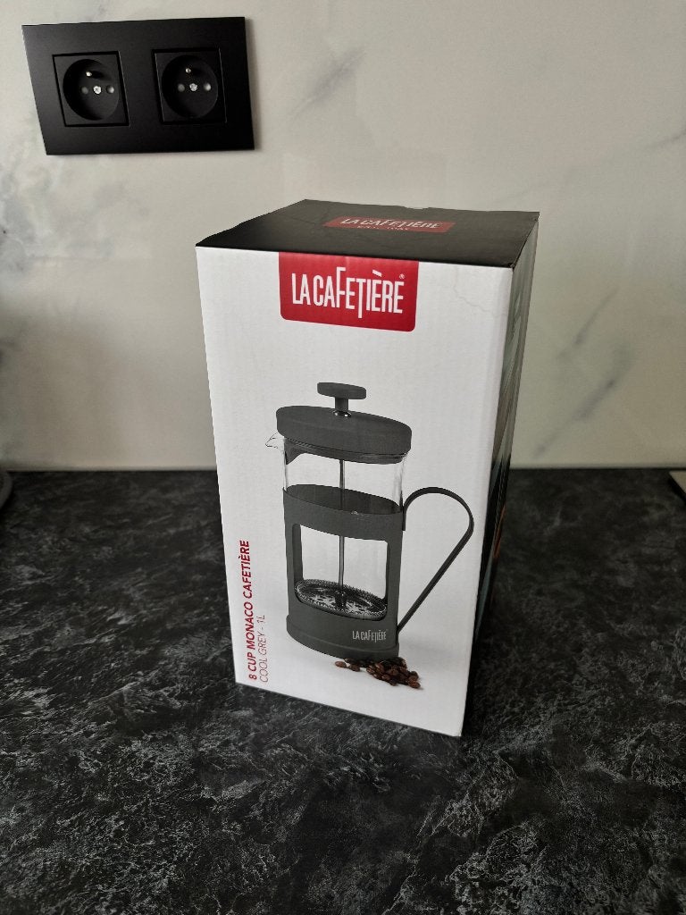 La cafetière - French press 1L (Cool Gray), Electroménager, Autres modèles, Enlèvement ou Envoi, 4 à 10 tasses, Café moulu