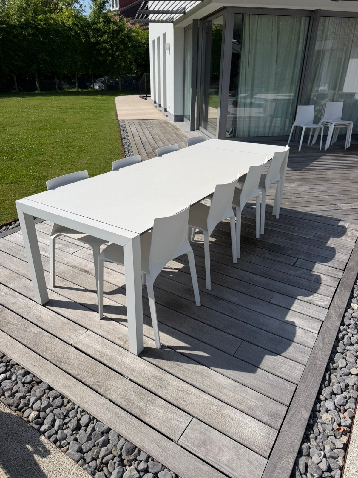 Table de jardin moderne, Jardin & Terrasse, Table à dinner, Salons de jardin, 8 places, Enlèvement