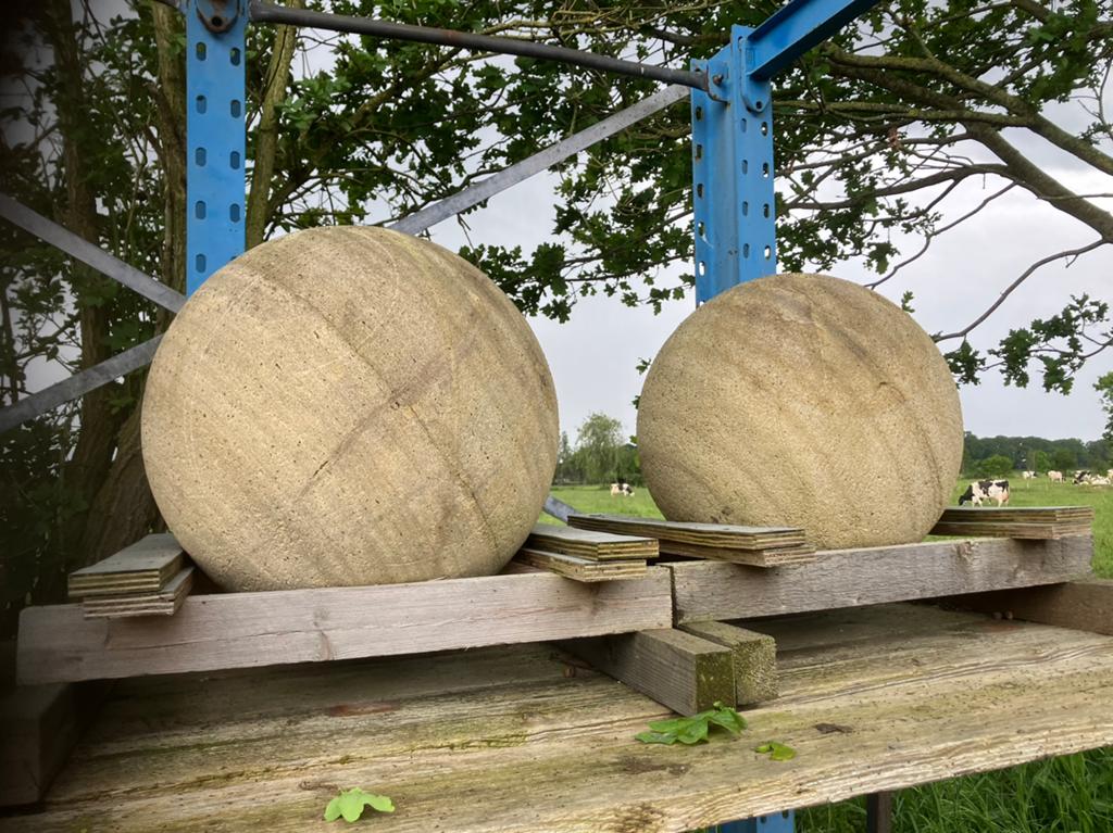 Zandstenen ballen of bollen, Ophalen