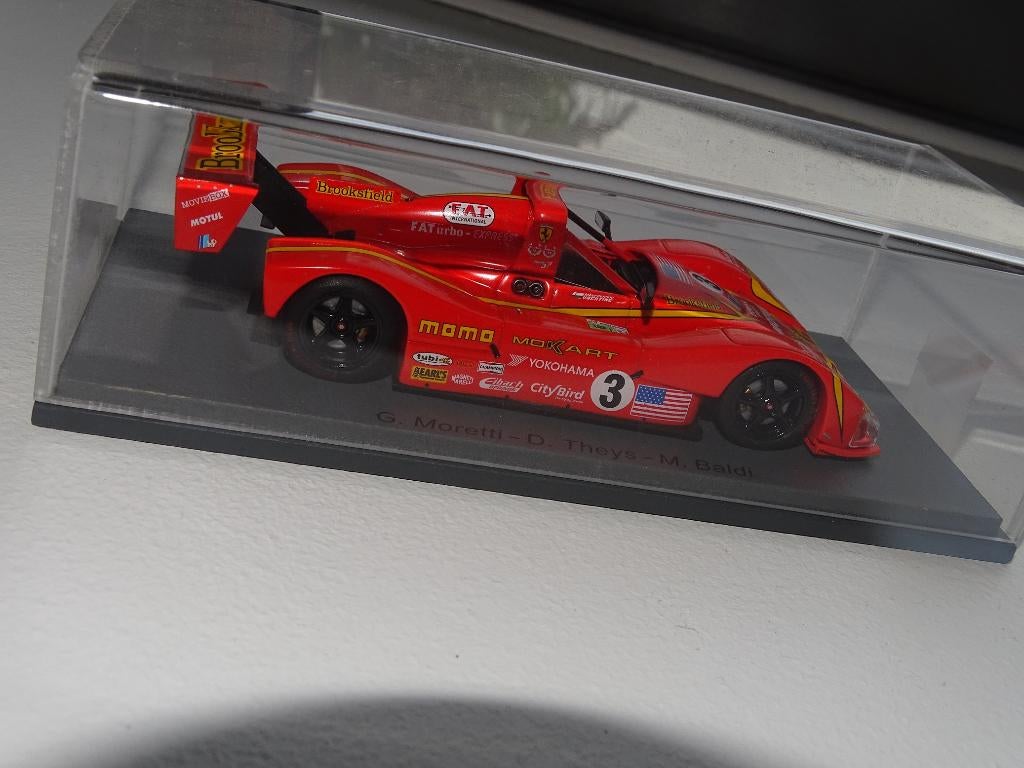 Ferrari 333 SP Momo Le mans 1998 Spark 1/43, Ophalen of Verzenden, Zo goed als nieuw, Auto, Overige merken