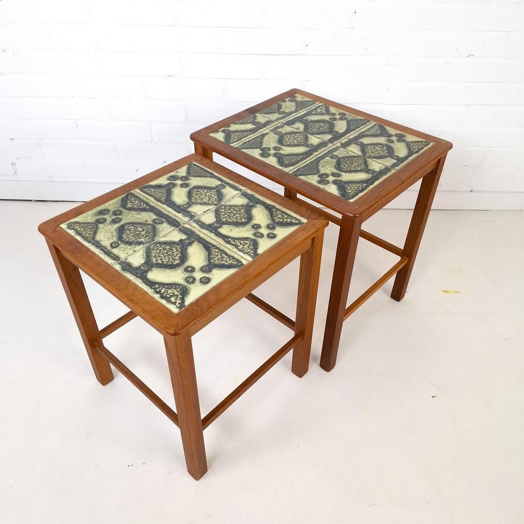 Vintage mimiset brutalist hout/tegel jaren 70 Deens design, Ophalen of Verzenden