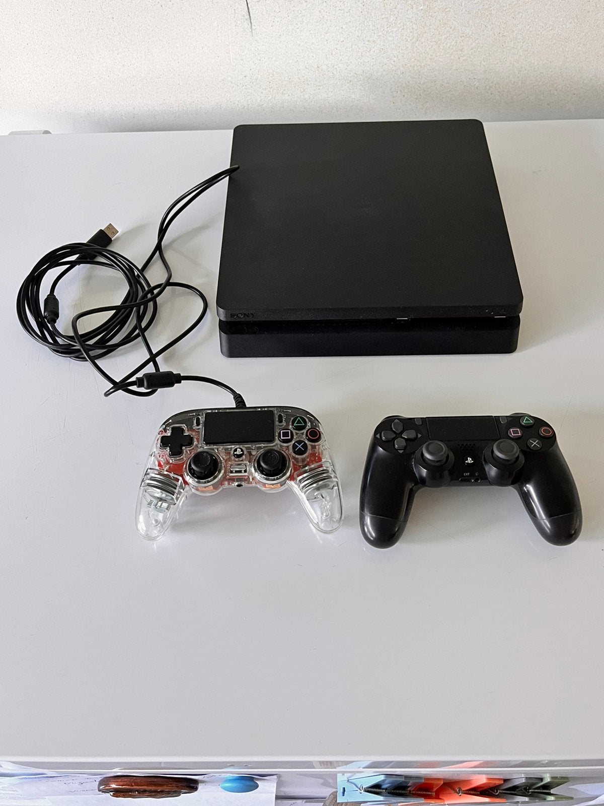 PlayStation 4 slim, Ophalen, Met 2 controllers, Slim, 500 GB