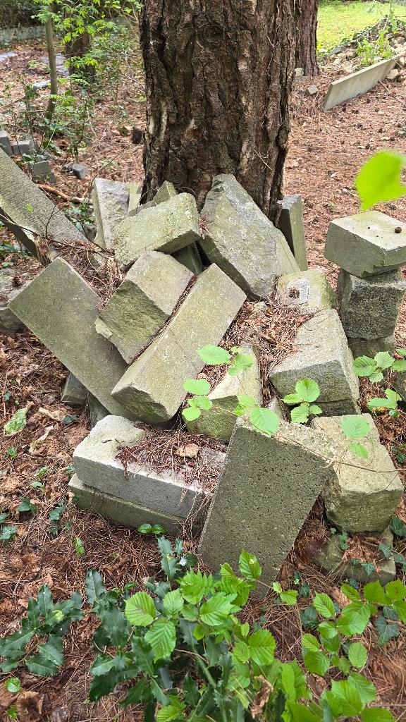blauwe hardsteen, Tuin en Terras, Ophalen, Gebruikt
