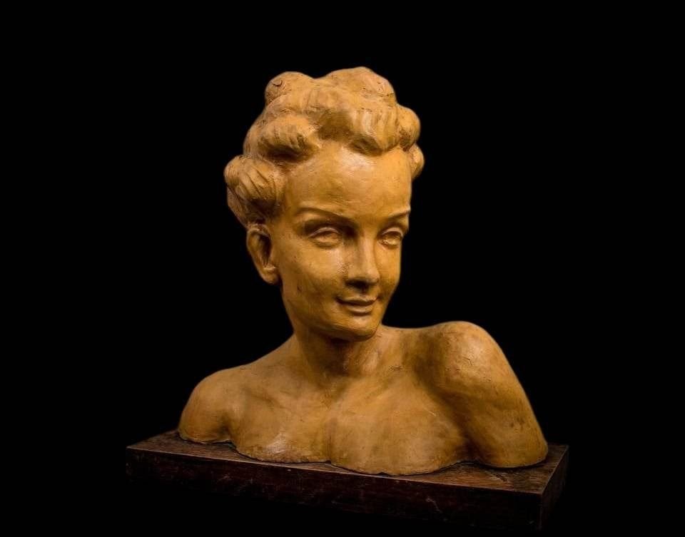 Sculpture d'Ernest Patris de 38cm/38, Enlèvement