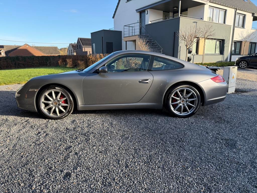 Porsche 997 C2 3.6 HANDGESCHAKELD — Sport Chrono — Scart, Auto's, 4 zetels, Achterwielaandrijving, Zwart, Leder