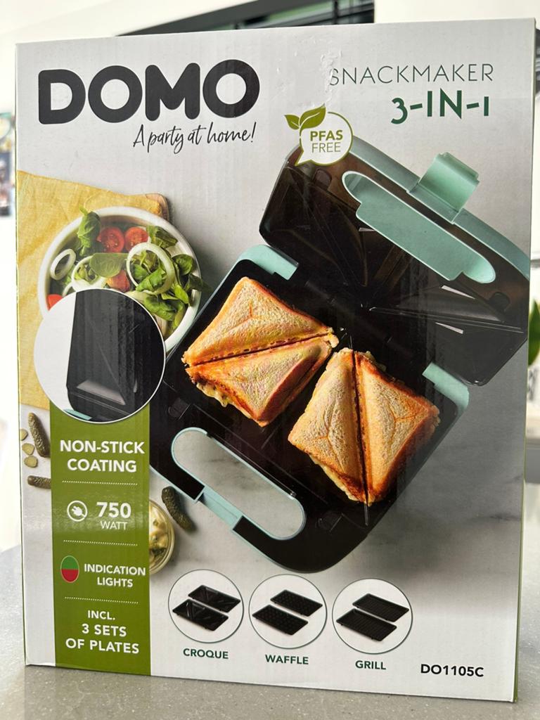Croques + grill + wafels >> 3 IN 1 NIEUW Domo, Ophalen of Verzenden, Nieuw