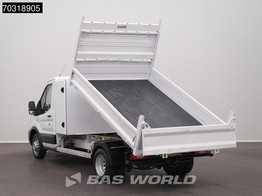 Ford Transit 170pk Open Laadbak met Kist Dubbellucht 3,5t Tr, Auto's, Stof, Euro 6, 4 cilinders, Start-stop-systeem