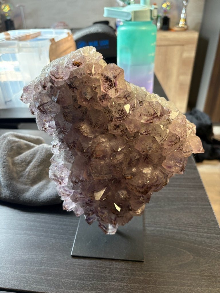 Grote Amethist Cluster op Standaard 3,4 kg, Ophalen, Mineraal