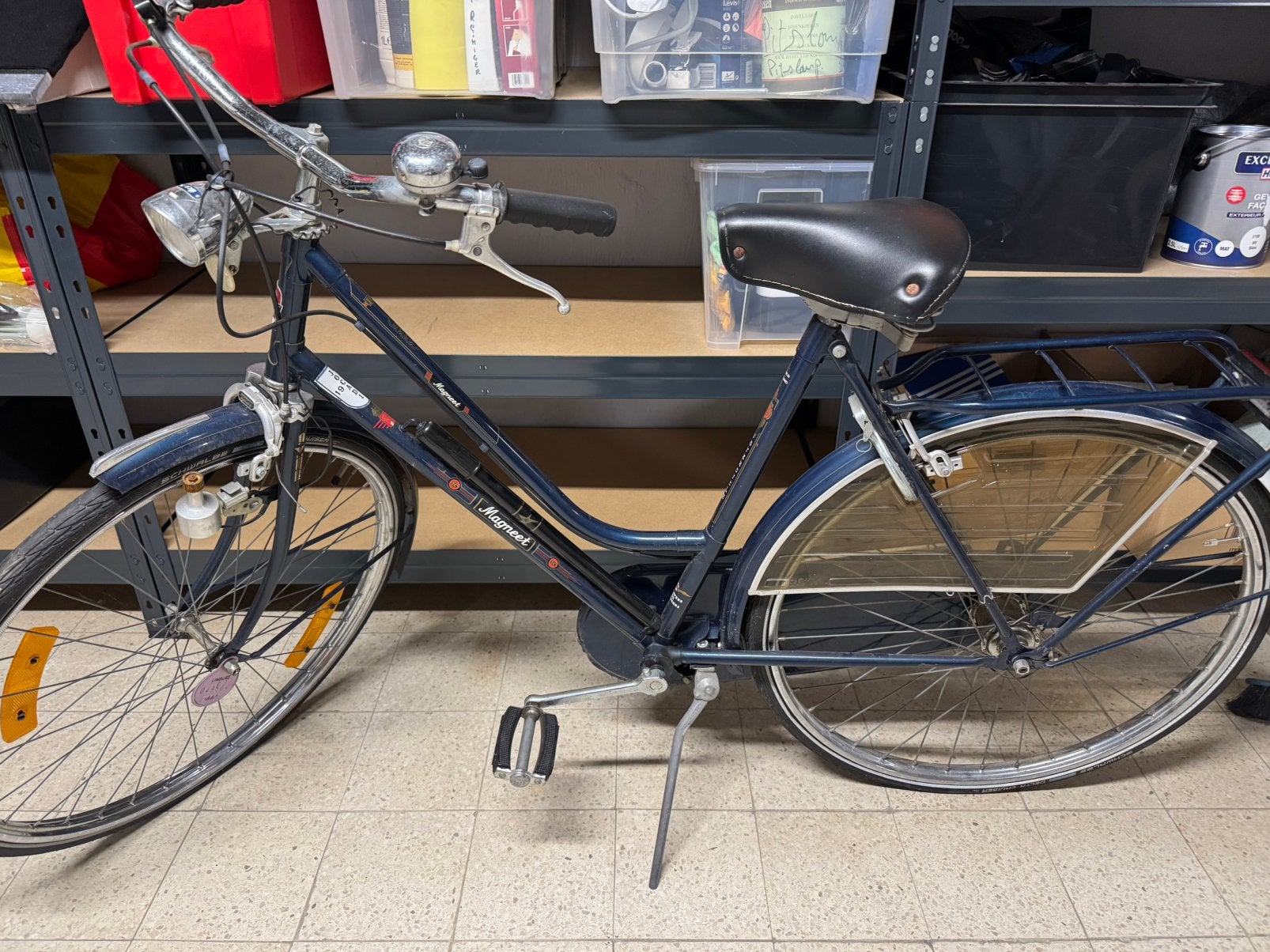 Retro damesfiets magneet, Fietsen en Brommers, Ophalen, Gebruikt