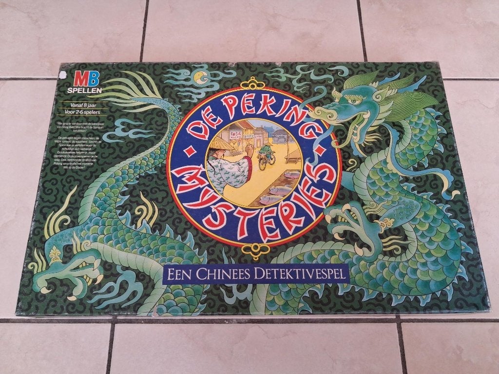 Vintage boardgame De Peking mysteries, Ophalen of Verzenden, Zo goed als nieuw, MB spelen