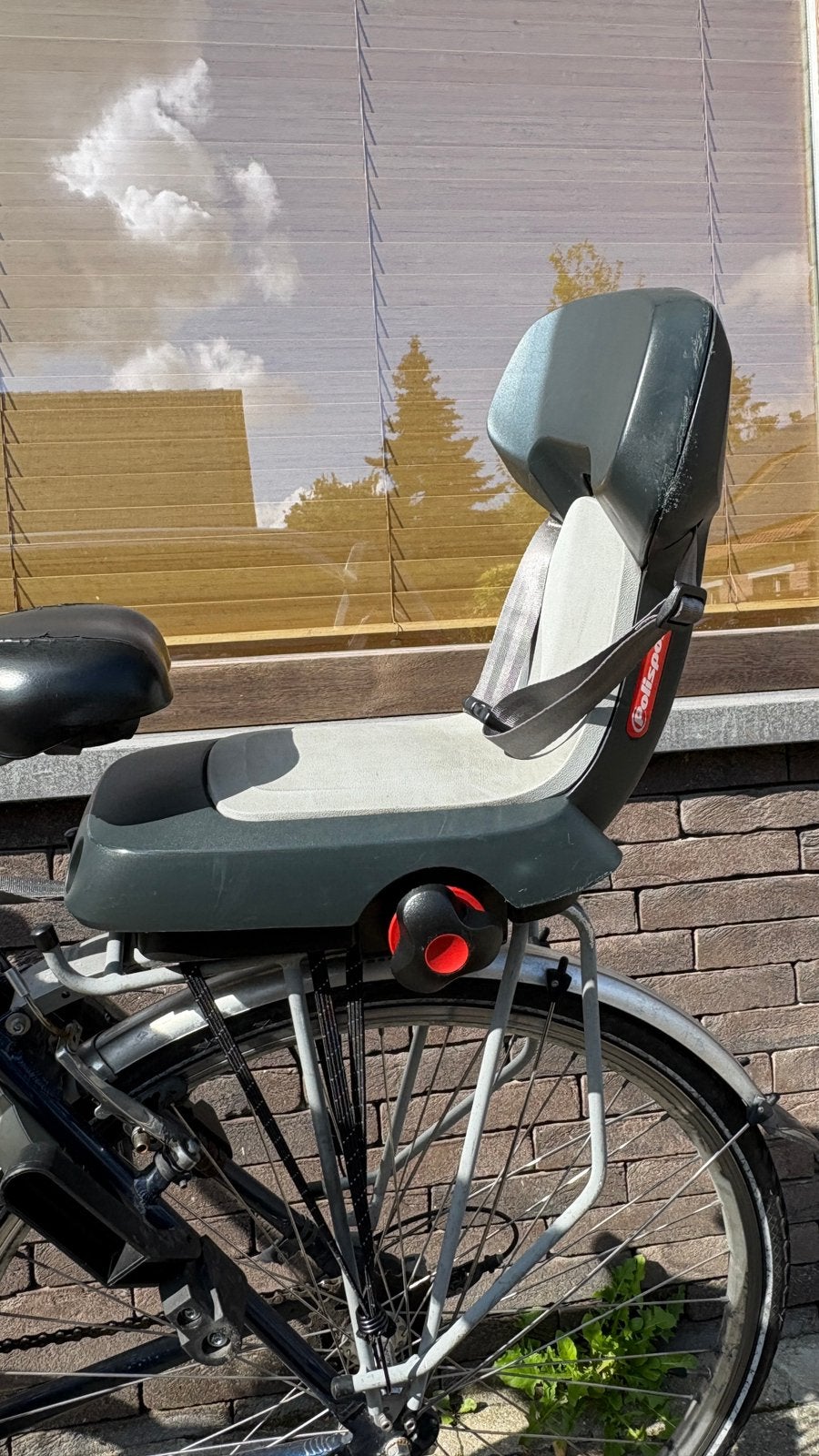 Fietstoel Polisport (tot 35kg), Fietsen en Brommers, Fietsaccessoires | Fietsstoeltjes, Ophalen, Gebruikt