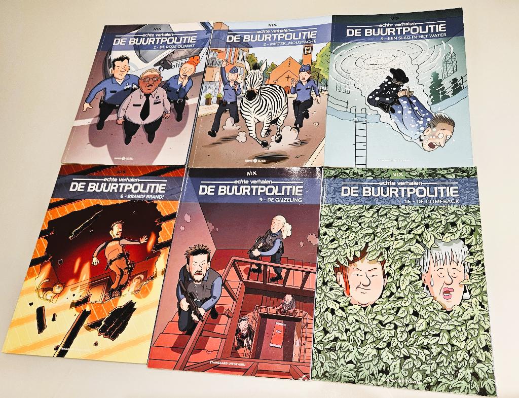 6 strips De Buurtpolitie, Boeken, Stripverhalen, Ophalen of Verzenden