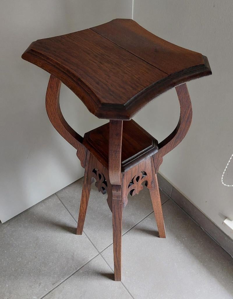 vintage plantentafeltje in hout, Antiek en Kunst, Ophalen