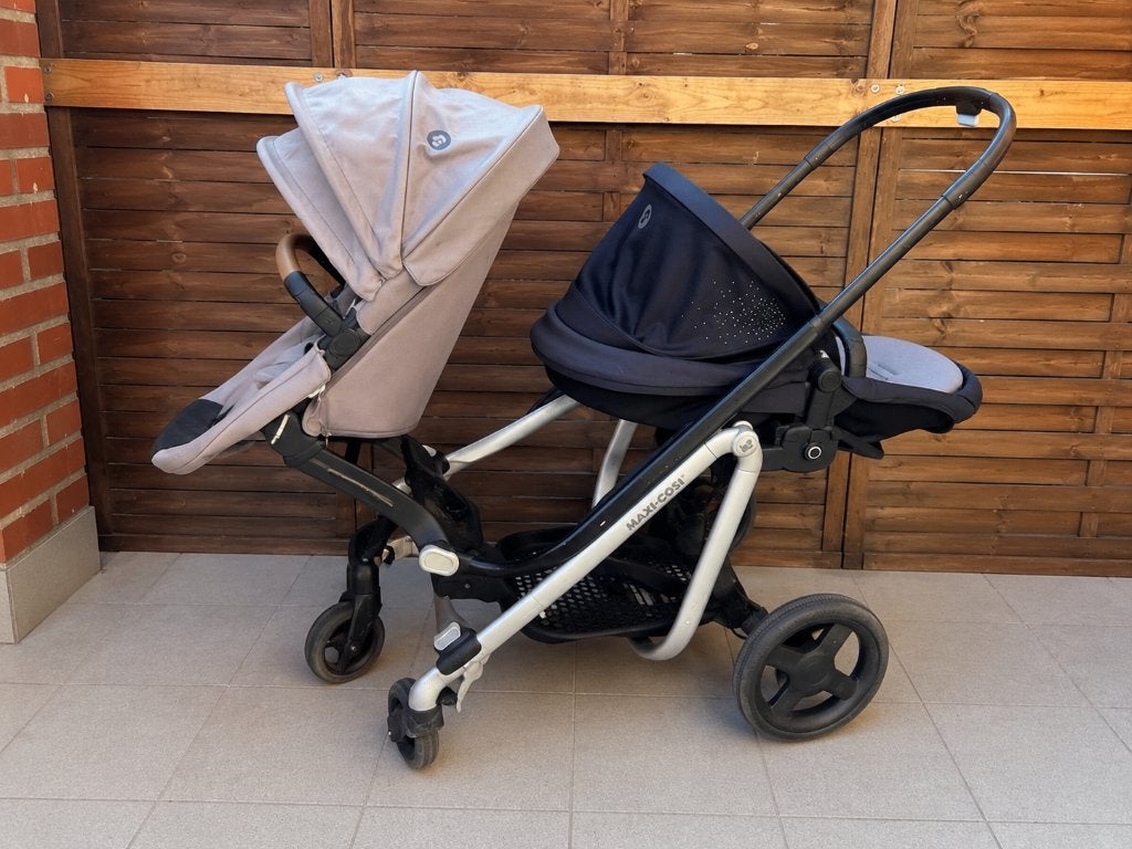 Maxi-Cosi kinderwagen met 2 zitjes – duowagen, Kinderen en Baby's, Kinderwagens en Combinaties, Gebruikt, Duowagen, Maxi-Cosi