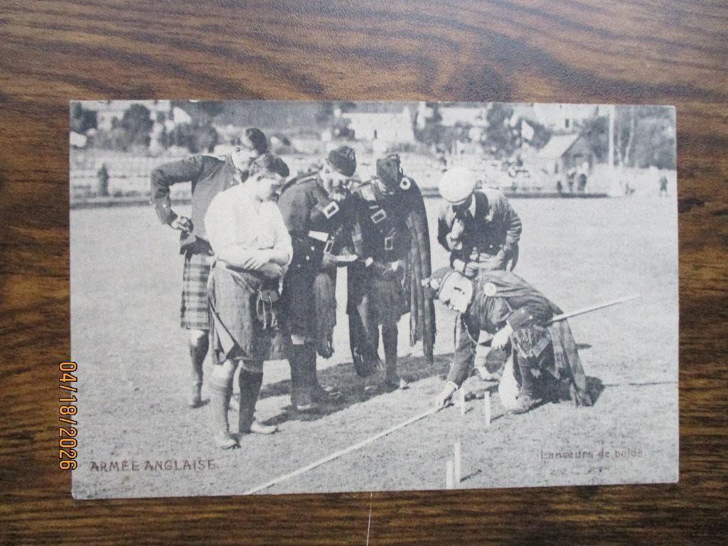 PK WW1 Armée anglaise, Envoi