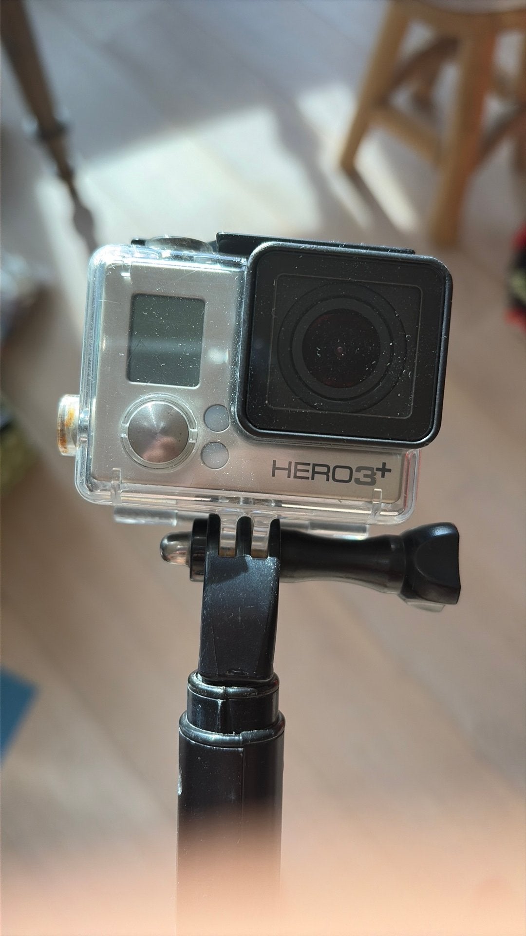 GoPro HERO3+ Silver + waterdichte behuizing + selfiestick, Audio, Tv en Foto, Ophalen of Verzenden, Gebruikt, GoPro