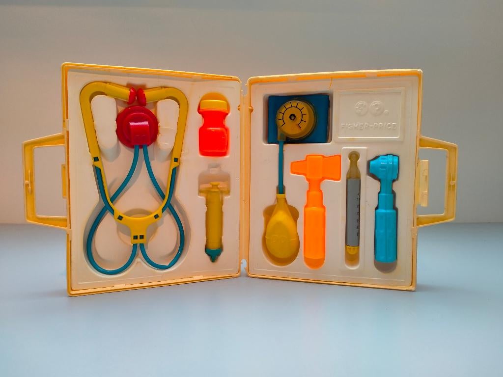 Vintage fisher-price medical kit dokterstas, Ophalen, Gebruikt, Speelset