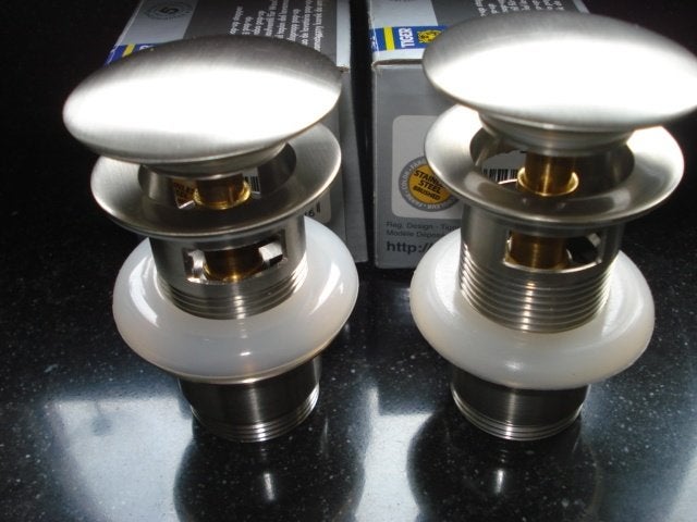 2 x tiger wastafelplug rvs geborsteld, Ophalen, Nieuw, Wastafel