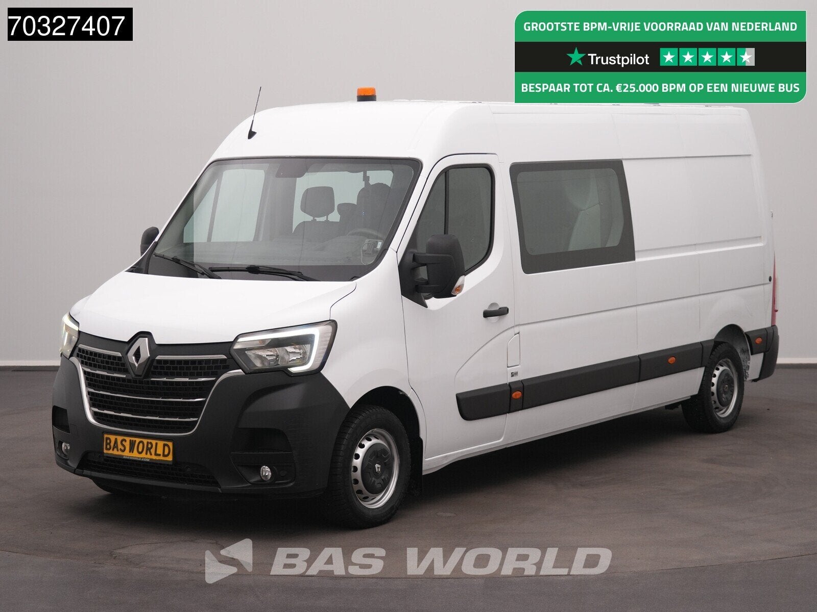 Renault Master 135PK Dubbel Cabine L4H2 LED Airco Parkeersen, Autos, Euro 6, Entreprise, 7 places, 2500 kg