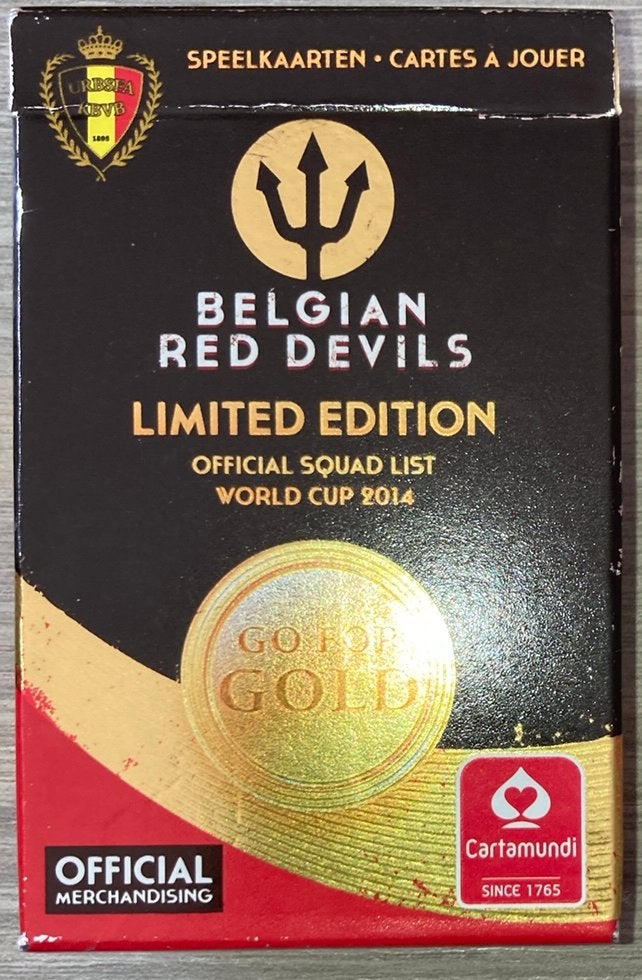 Belgian Red Devils 2014 speelkaarten, Hobby en Vrije tijd, Gezelschapsspellen | Kaartspellen, Ophalen of Verzenden, Zo goed als nieuw