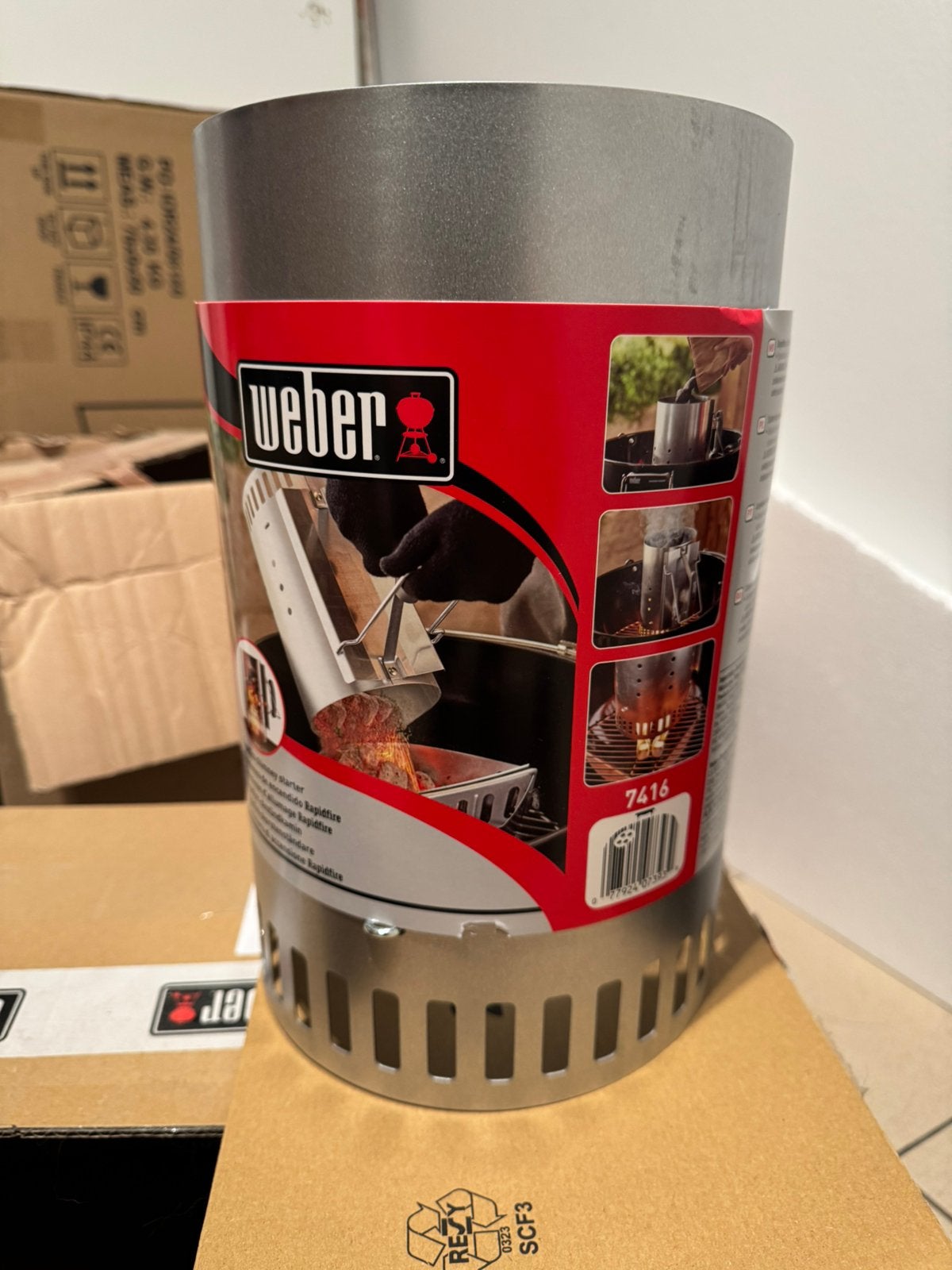 WEBER RAPIDFIRE-BRIKETTENSTARTER, Ophalen of Verzenden, Zo goed als nieuw