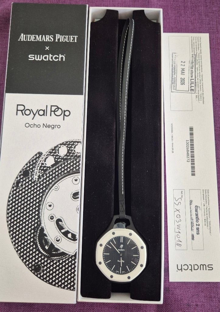 Audemars Piquet & Swatch styles d'Ocho Negro, Bijoux, Sacs & Beauté, Montres | Hommes, Enlèvement ou Envoi, Swatch, Autres matériaux