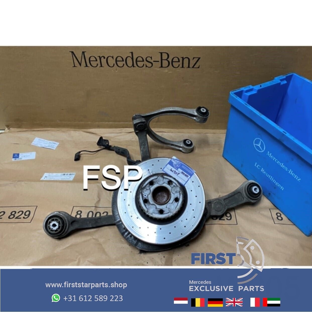 W205 COMPLEET FUSEE  + DRAAGARMEN LINKS Mercedes C Klasse 20