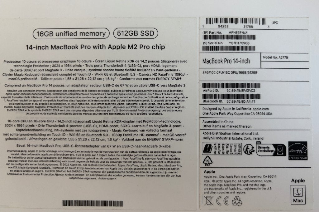 Apple MacBook Pro 14 inch – M2 Pro, MacBook Pro, Gebruikt, Overige groottes, 512 GB