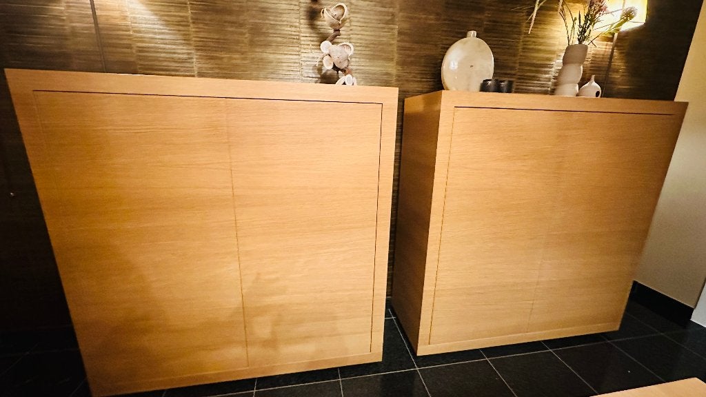 twin kasten, Ophalen, 100 tot 150 cm, Eikenhout, Minder dan 150 cm