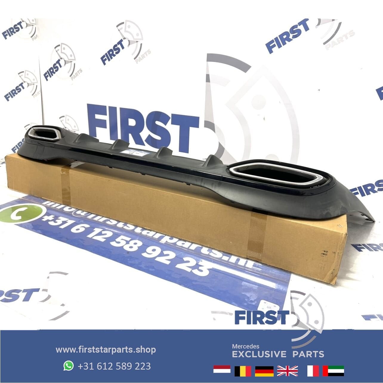 W118 AMG DIFFUSER + UITLAAT SIERSTUKKEN origineel Mercedes C, Auto-onderdelen, Gebruikt, -, Ophalen of Verzenden, -