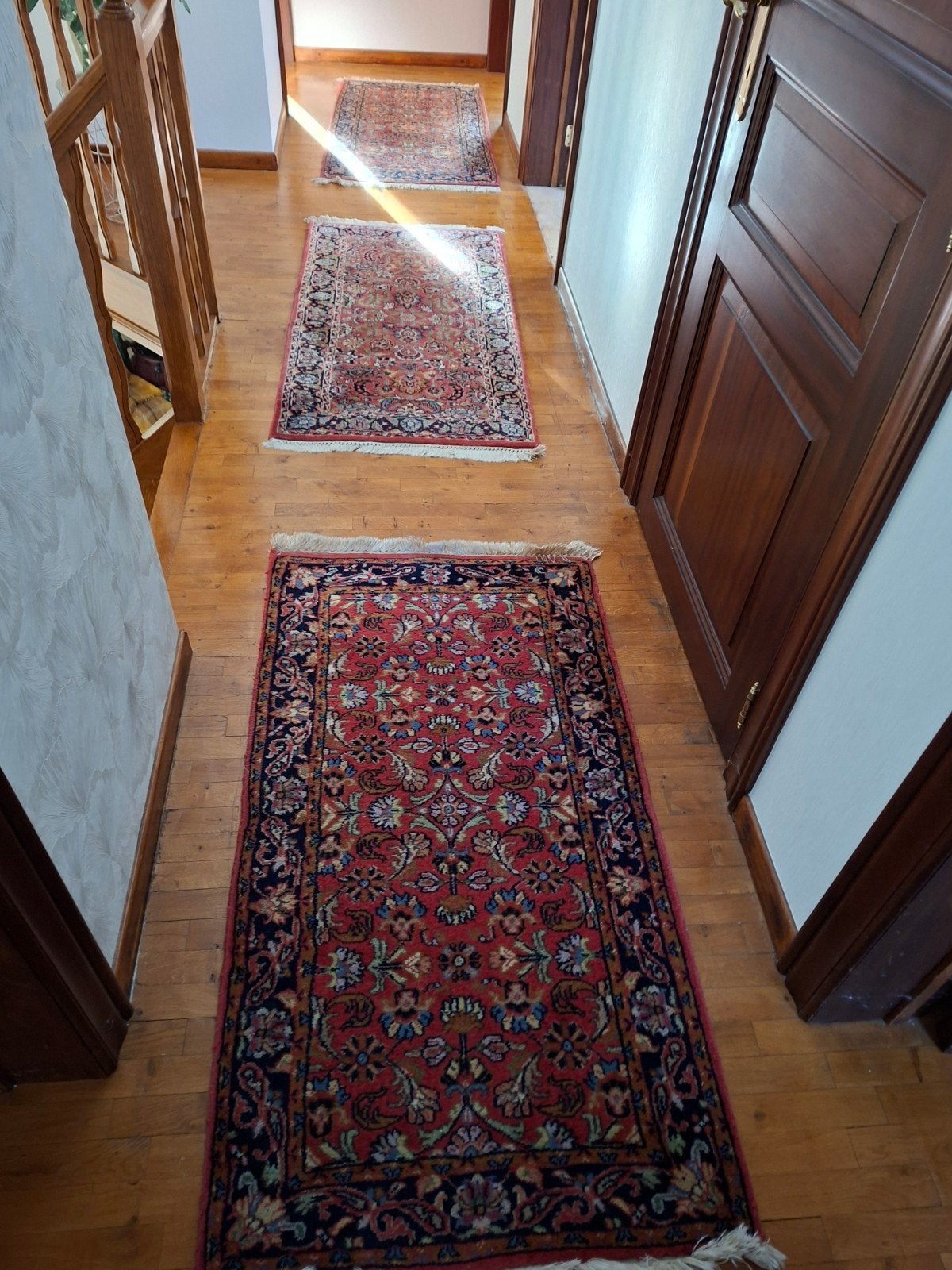 Tapis origine Inde, Maison & Meubles, 100 à 150 cm, Enlèvement ou Envoi, Vert, Utilisé