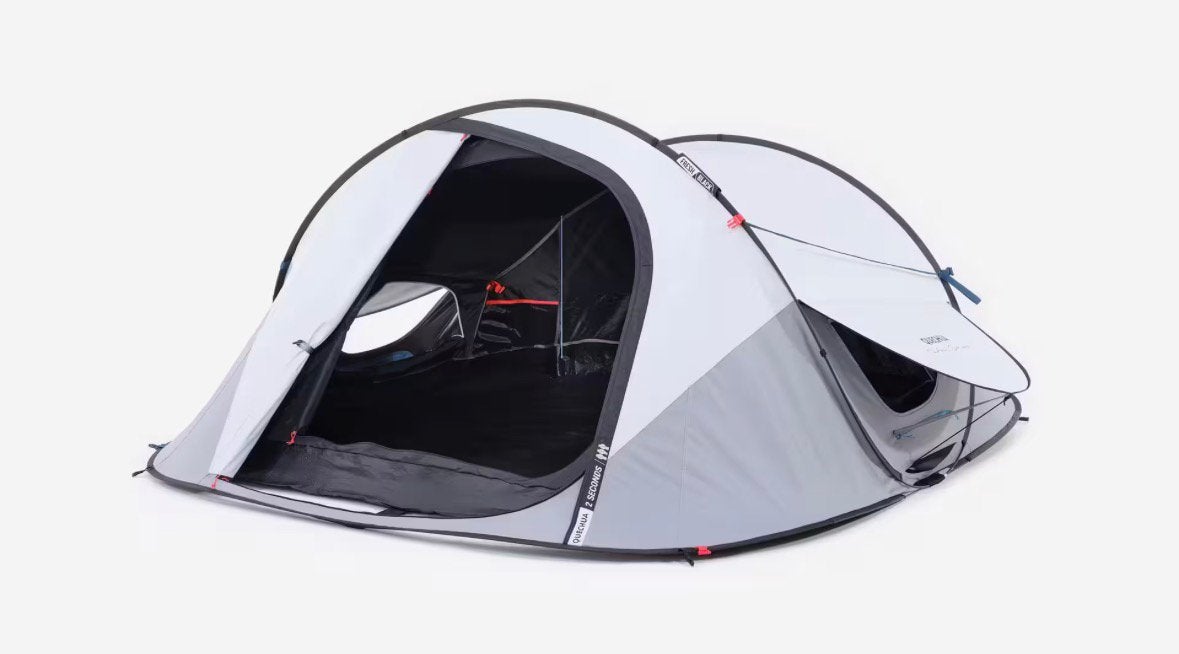 Tente de camping QUECHUA 3 personnes 2 Seconds Fresh & Black, Caravanes & Camping, Tentes, Enlèvement, Comme neuf