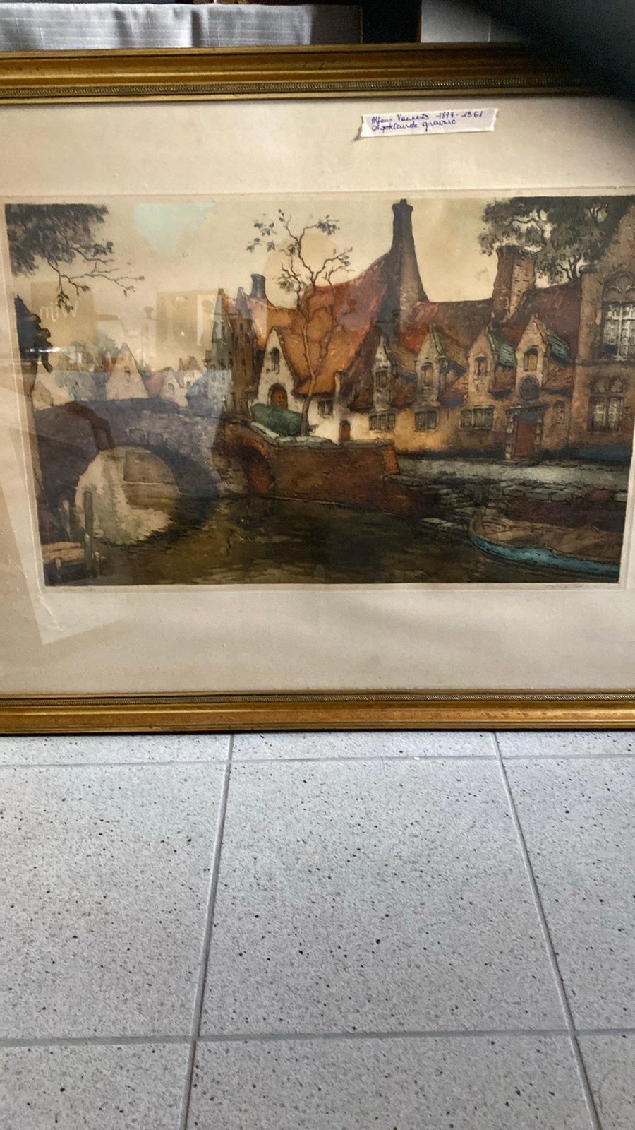 Ingekleurde gravure, Antiek en Kunst, Ophalen