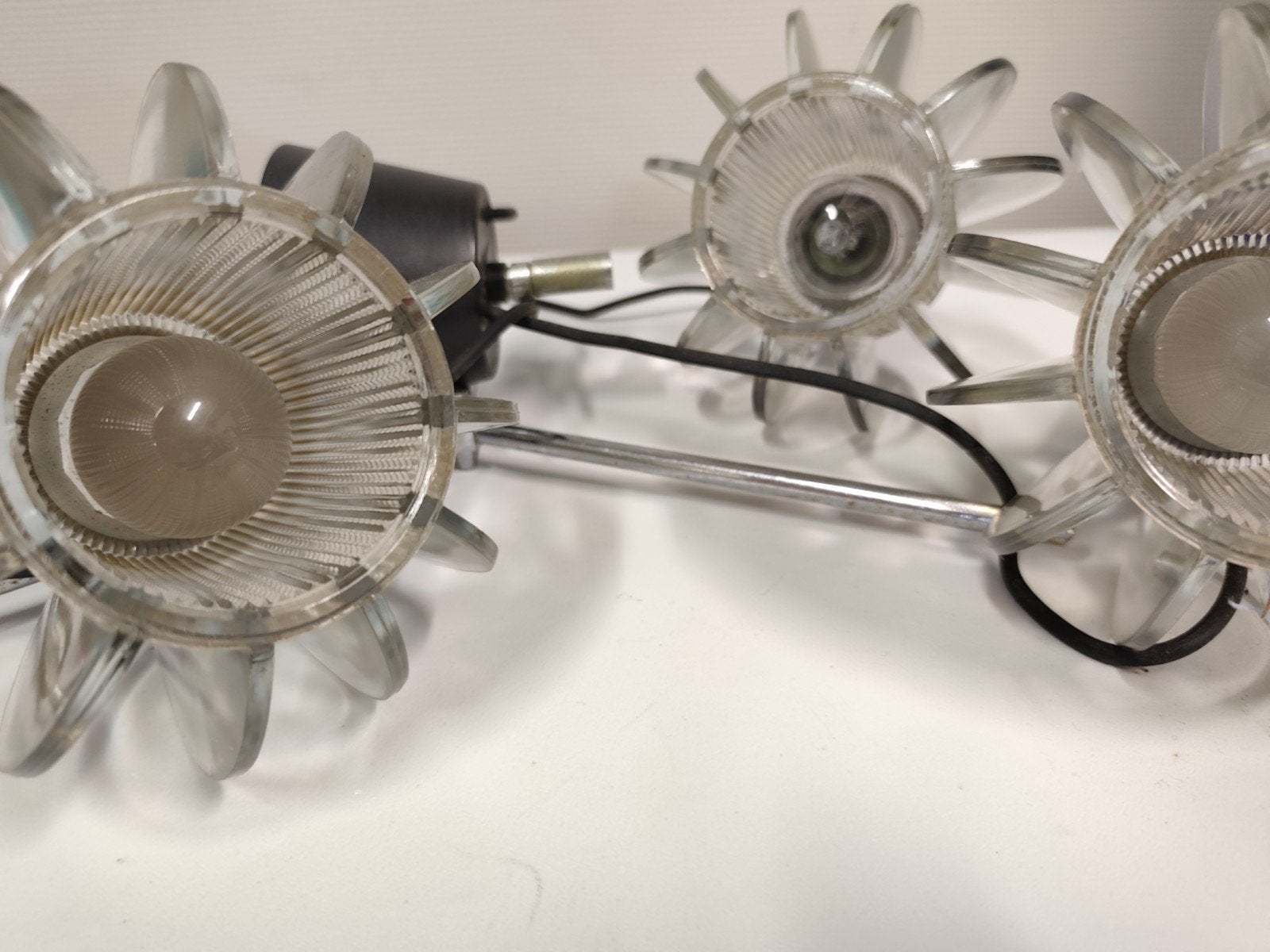 vintage Space age hanglamp, Ophalen, Gebruikt, Glas