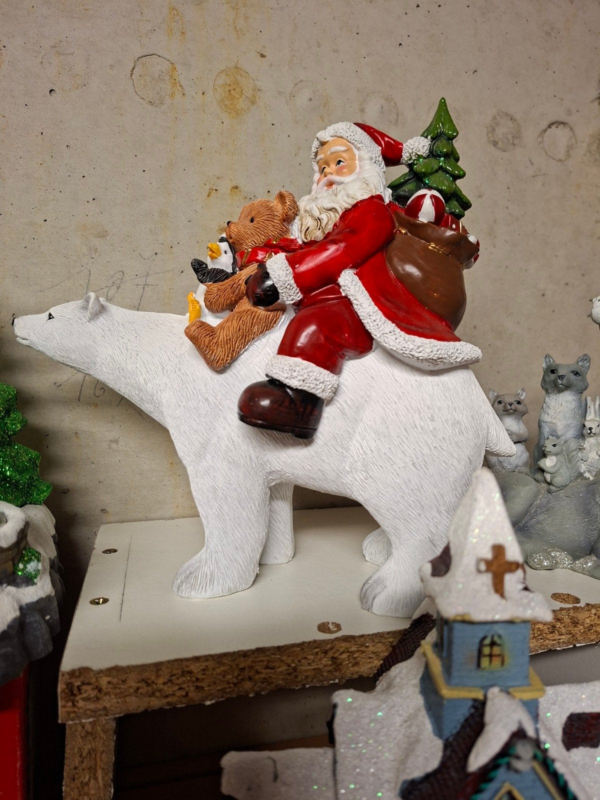 ijsbeer met kerstman 24 op 20cm, Ophalen of Verzenden