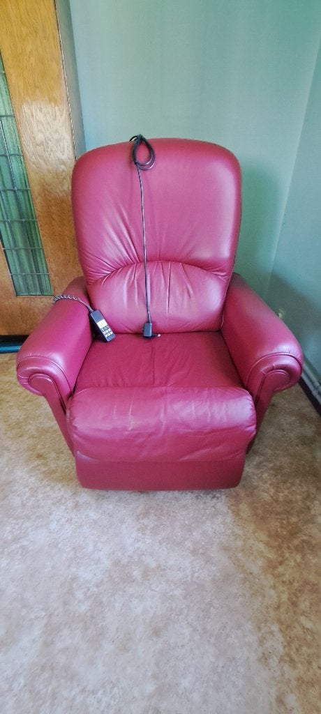 relax zetel rood in perfecte staat, Ophalen, Zo goed als nieuw, Eenpersoons, Leer