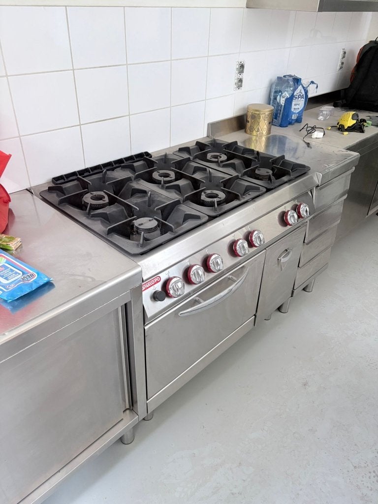 6-pits gasvuur, Enlèvement ou Envoi, Utilisé, 50 à 75 cm, 100 à 150 cm