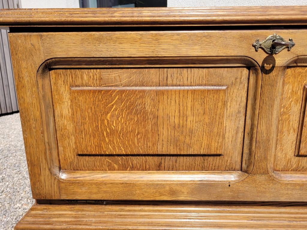 Article unique, mallette de banque, meuble de bar en chêne f, Enlèvement