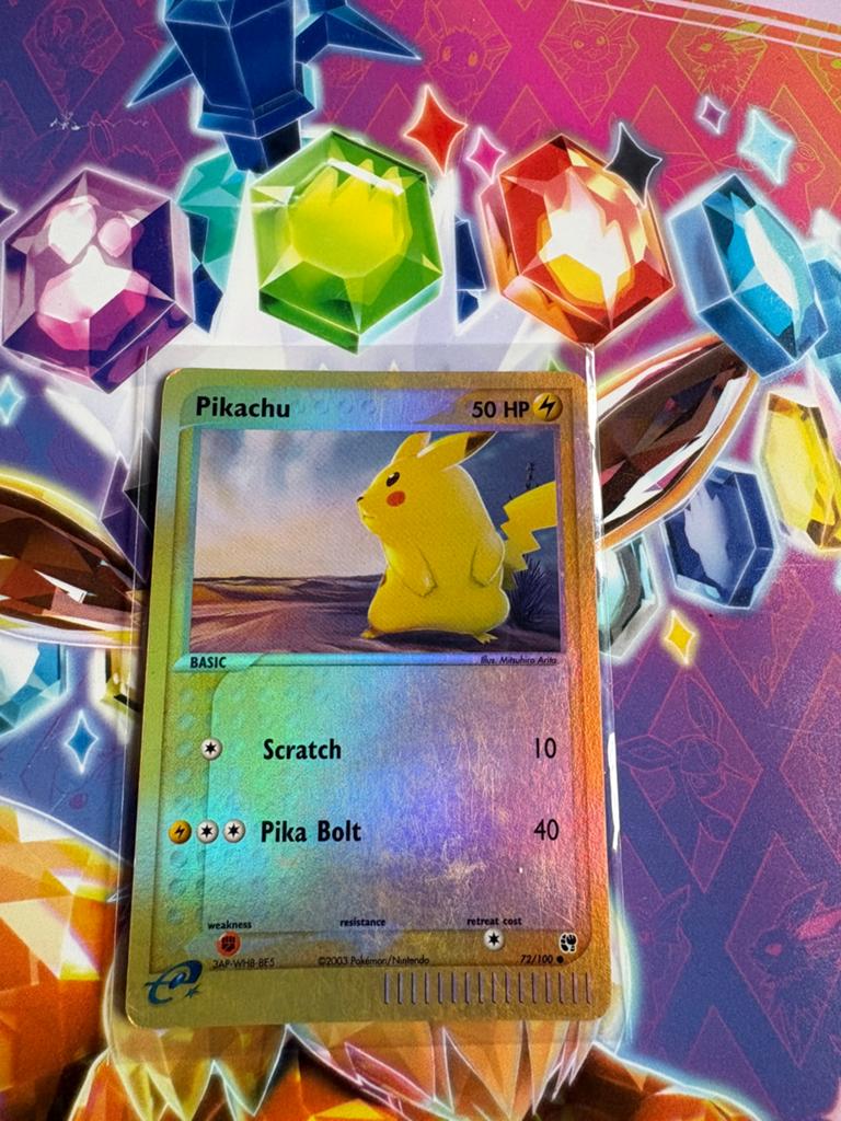 Pikachu reverse holo (72/100) 2003, Hobby en Vrije tijd, Verzamelkaartspellen | Pokémon, Ophalen of Verzenden, Zo goed als nieuw
