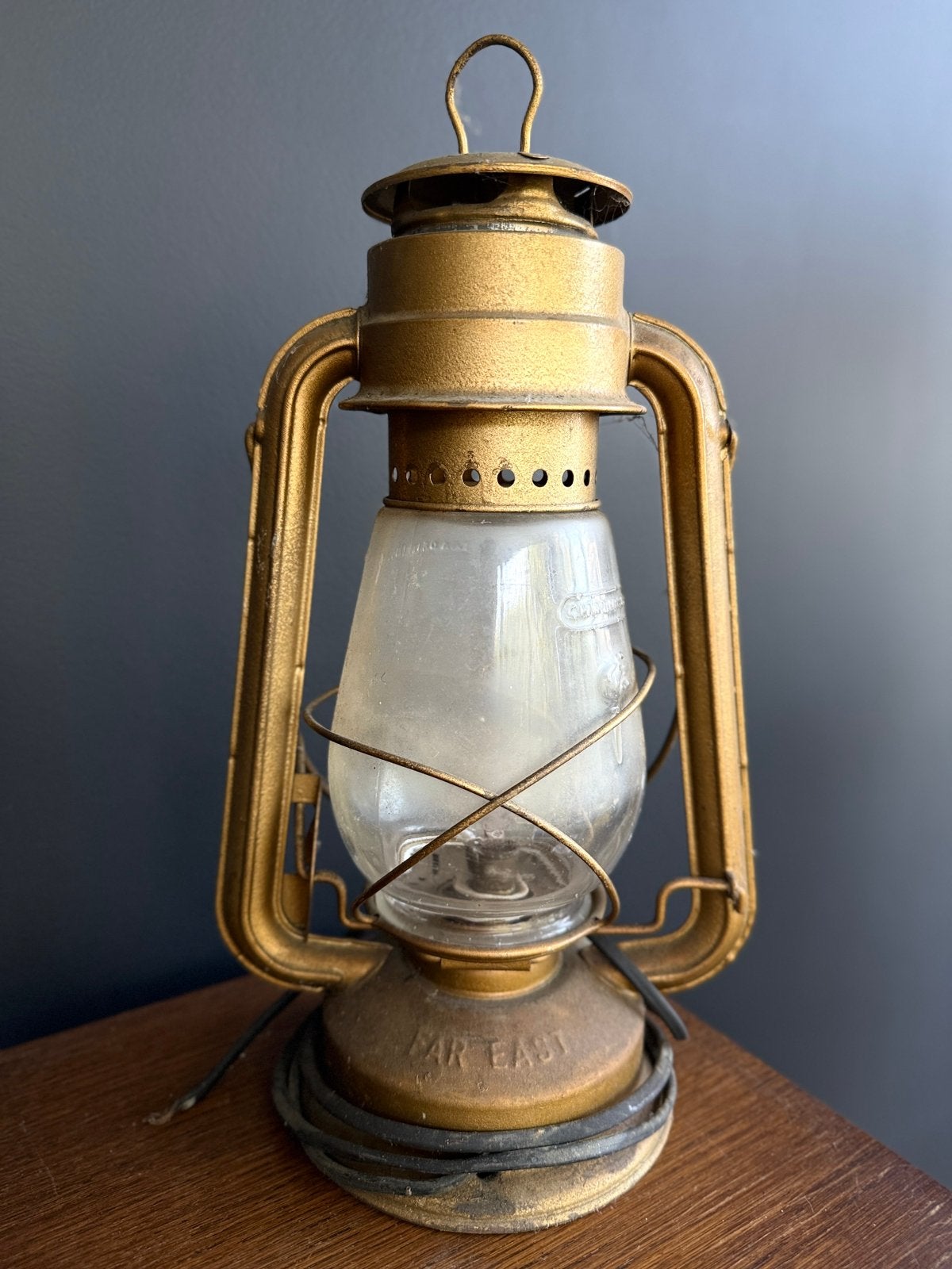 Vintage CHALWYN FAR EAST stormlantaarn–elektrisch omgebouwd, Enlèvement ou Envoi