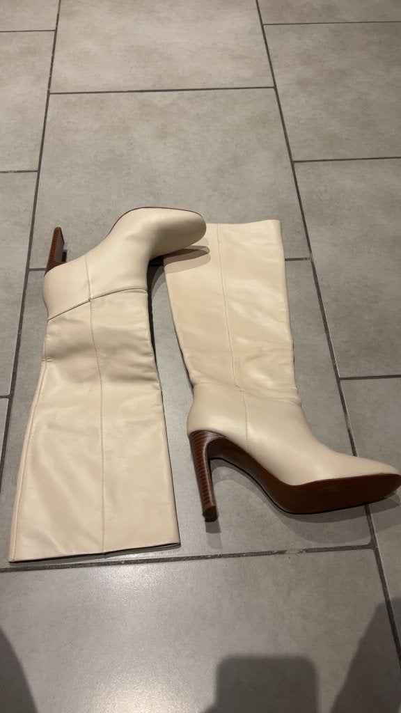 Dames botten, Kleding | Dames, Ophalen, Hoge laarzen, Mango, Beige
