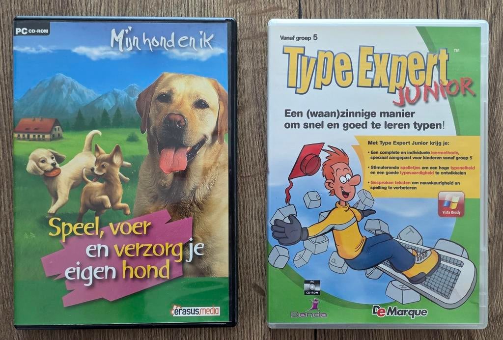 PC CD-games "Type Expert Junior" & "Mijn hond en ik", Consoles de jeu & Jeux vidéo, Jeux | PC, Enlèvement ou Envoi, 1 joueur, Utilisé
