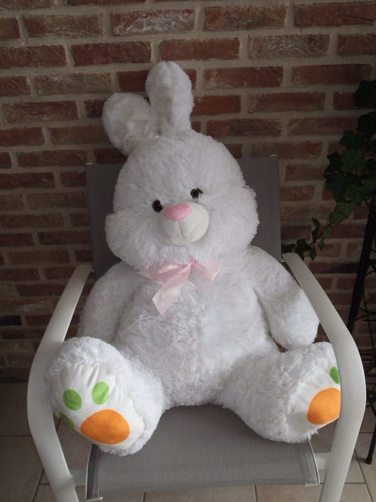 Pluche groot wit konijn, Kinderen en Baby's, Ophalen of Verzenden, Nieuw, Wit, Konijn
