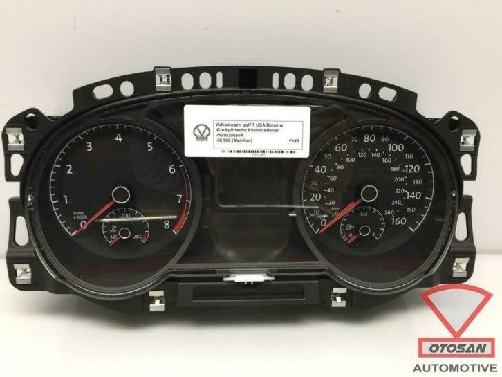 vw golf 7 tsi usa cockpit km teller tacho 5g1920850a, Auto-onderdelen, Gebruikt, Volkswagen, Volkswagen AG, Vw@volkswagen.de