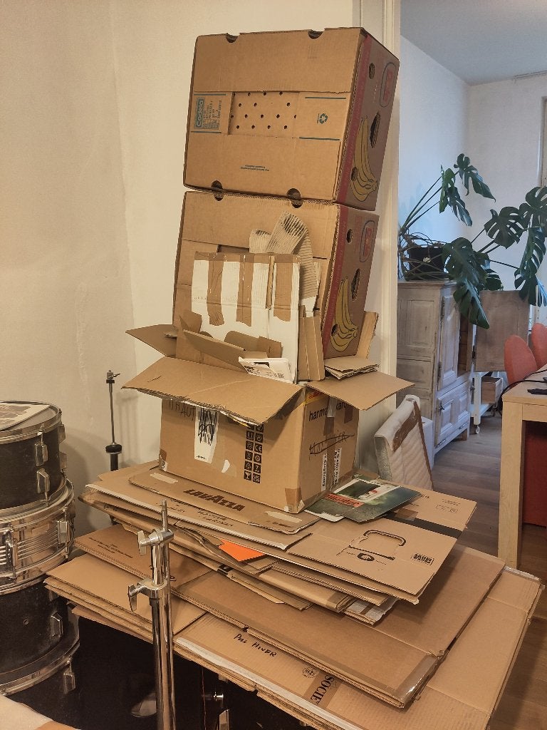 Boites en carton à donner, Enlèvement, Utilisé, Boîte, Repliable