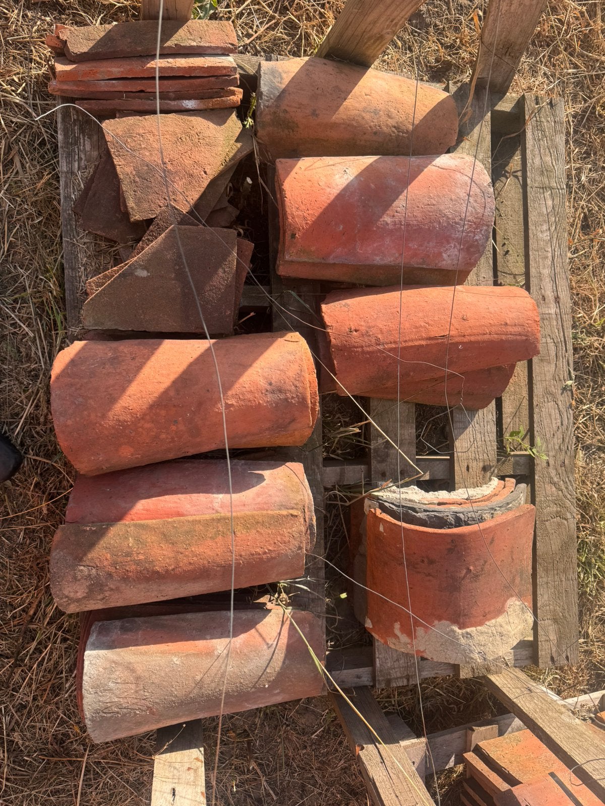 Oude nokken en noordbomen., Doe-het-zelf en Bouw, Dakpannen en Dakbedekking, Ophalen, Gebruikt, Steen of Klei, Overige typen